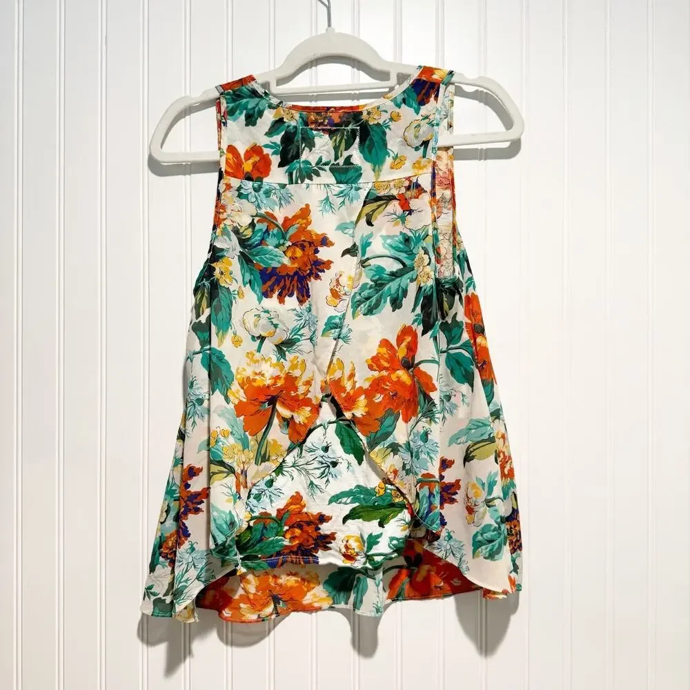 Anthropologie Meadow Rue Floral Sleeveless Top Size Small